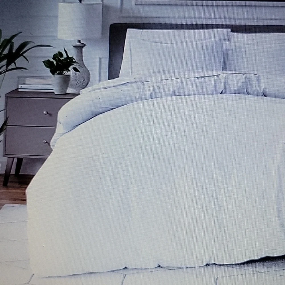 Bare Home Queen White premium duvet cover set 1800 super soft microfiber New